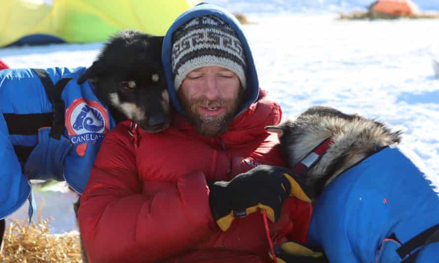 Jessie Holmes and two of his dogs in Life Below Zero.