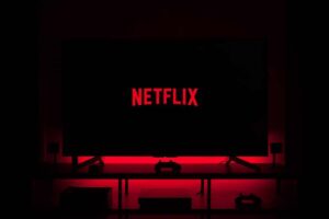 Netflix logo on television