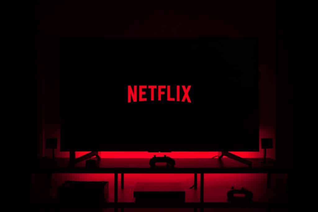 Netflix logo on television