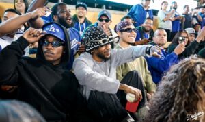 Kendrick Lamar Spotted at Los Angeles Dodgers Game