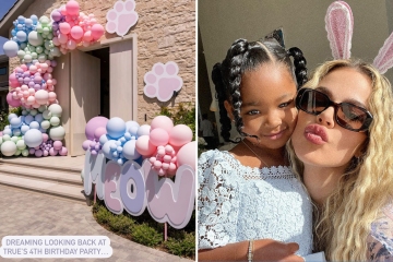 Khloe gives fans a closer look at daughter True's 4th birthday party 