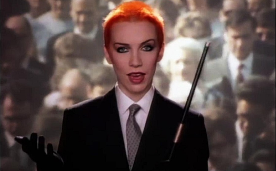 Annie Lennox in the original Sweet Dreams (Are Made of This) music video.