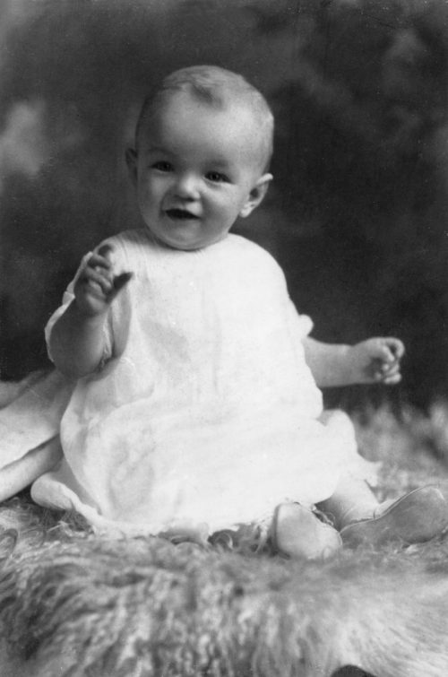 Marilyn Monroe as a baby circa 1927
