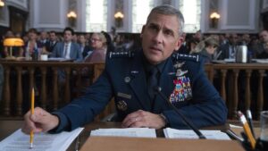 Space Force's Steve Carell in uniform