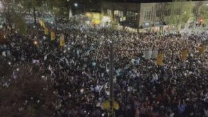 Thousands of North Carolina Fans Flood Chapel Hill Streets After Final Four Win