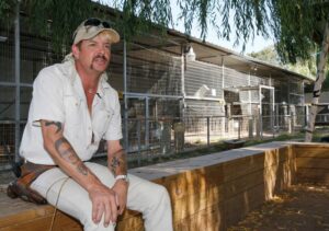 Joseph Maldonado-Passage, also known as Joe Exotic, is seen at the zoo he used to run in Wynnewood, Oklahoma, on Aug. 28, 2013.