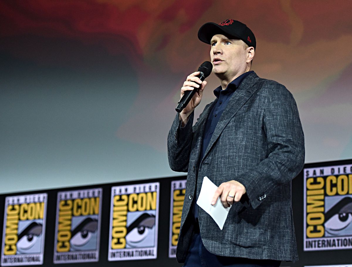 Kevin Feige at SDCC 2019 Marvel Hall H panel