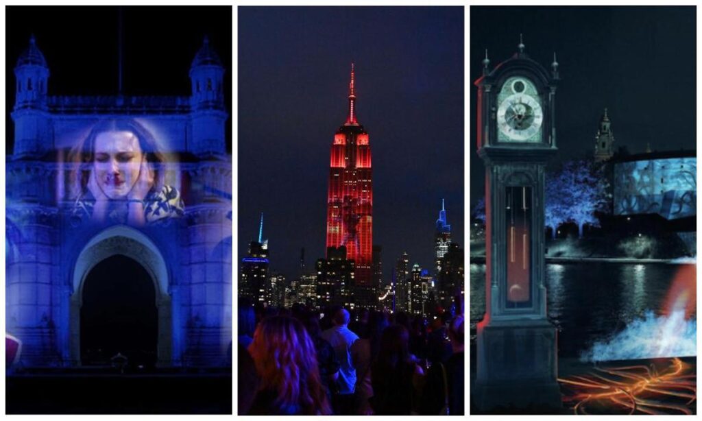 Landmarks around the world celebrate the premiere of ‘Stranger Things’