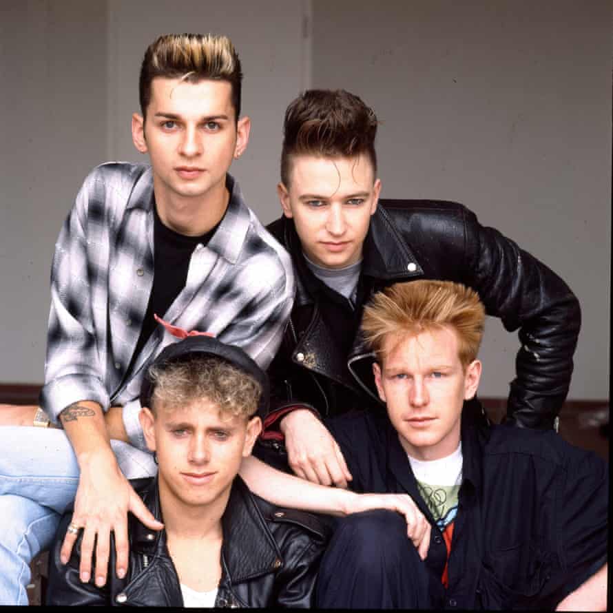 Depeche Mode in Berlin 1984: clockwise from top left Dave Gahan, Alan Wilder, Andrew Fletcher, Martin Gore.