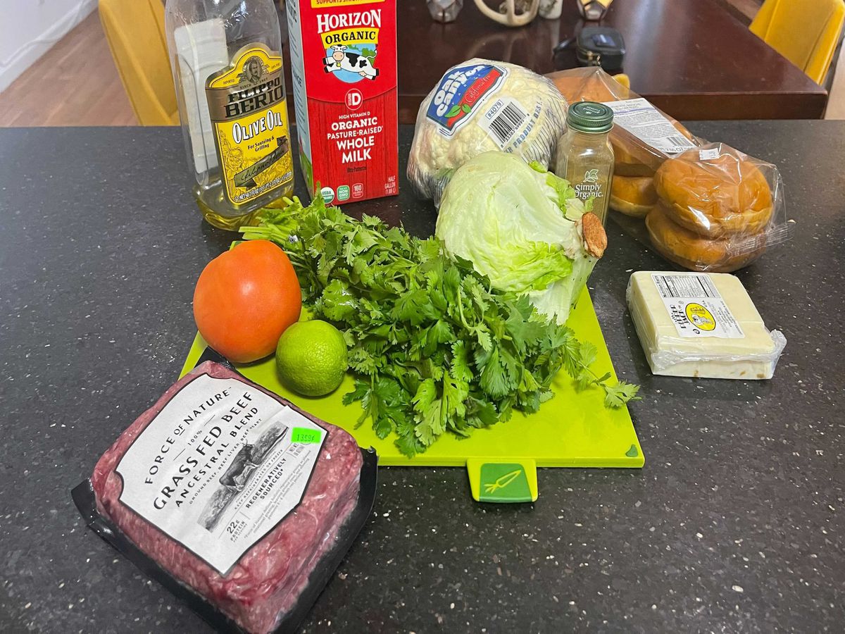 The ingredients for The Cauliflower’s Cumin from Inside the House Burger