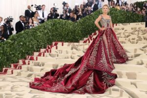 Blake Lively at the 2018 Met Gala, which had the theme "Heavenly Bodies: Fashion & the Catholic Imagination."
