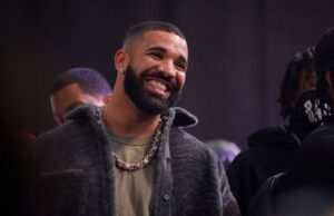 Drake speaks onstage during Drake's Till Death Do Us Part rap battle on October 30, 2021, in Long Beach, California.