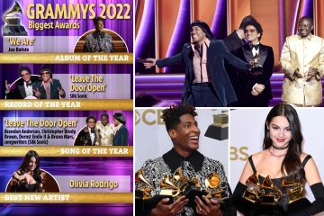Silk Sonic, Olivia Rodrigo, and Jon Batiste win Grammy Award's biggest honors