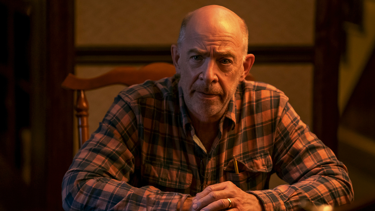 J.K. Simmons looking concerned in a still from Night Sky