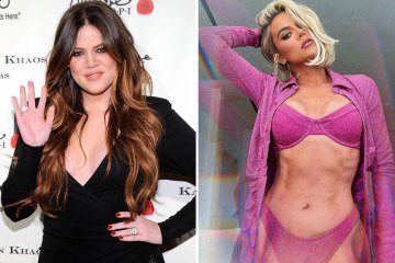 Khloe sparks concern as she shows off small waist in a bikini in new photo