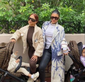 Kylie Jenner and her pal Yris posed with Fendi strollers
