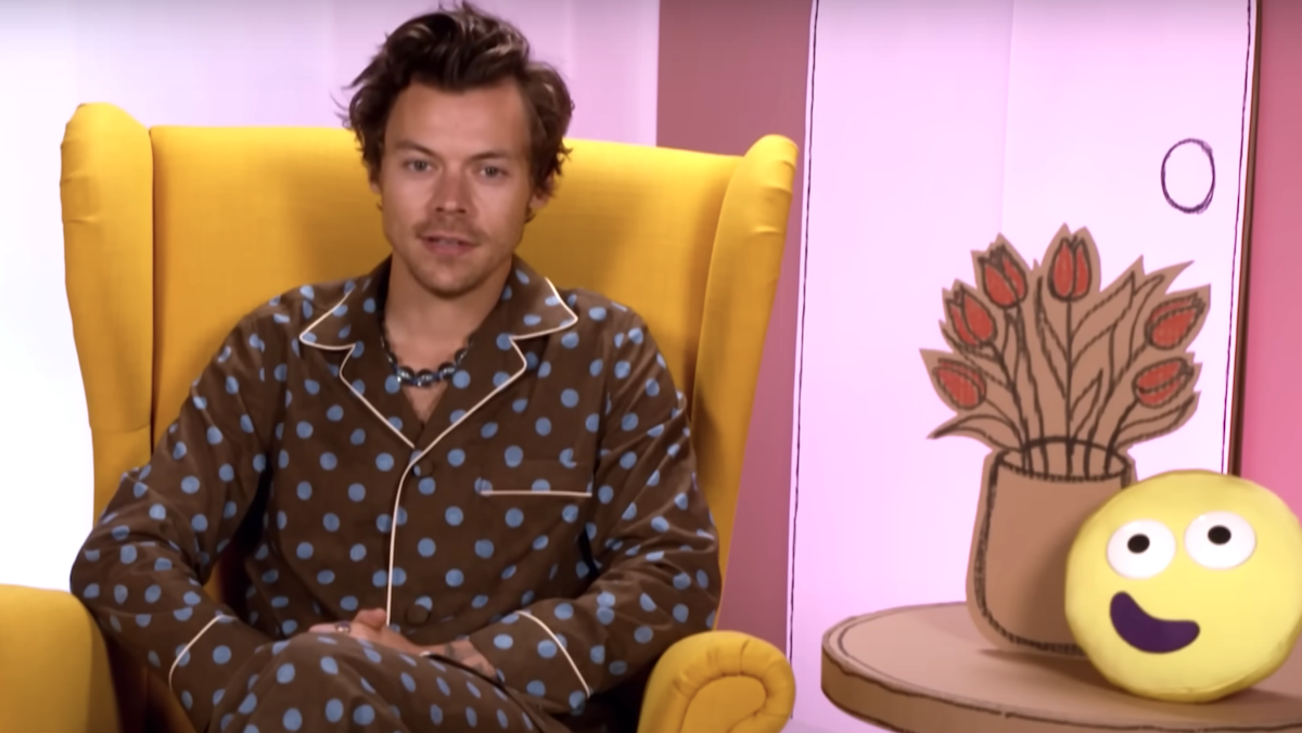 Harry Styles reading a children's book for CBeebies