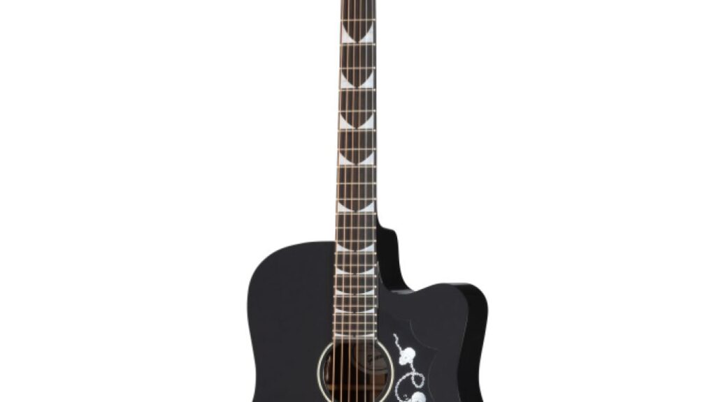 AMSSDMEB front Megadeths Dave Mustaine and Gibson Unveil Signature Songwriter Acoustic Guitar