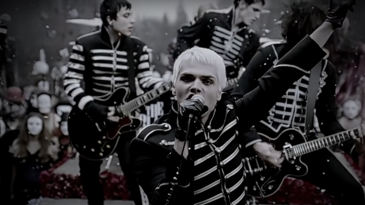 My Chemical Romance performs in the Welcome to the Black Parade music video