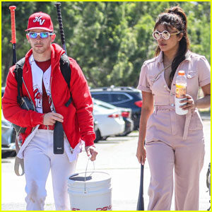 Priyanka Chopra Supports Nick Jonas at His Baseball Game