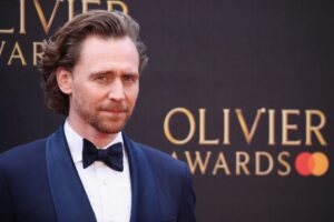 Tom Hiddleston attends the Olivier Awards 2019 at the Royal Albert Hall on April 7, 2019, in London.