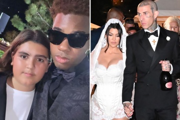 Kourtney Kardashian's 'missing' son Mason DID attend wedding to Travis Barker
