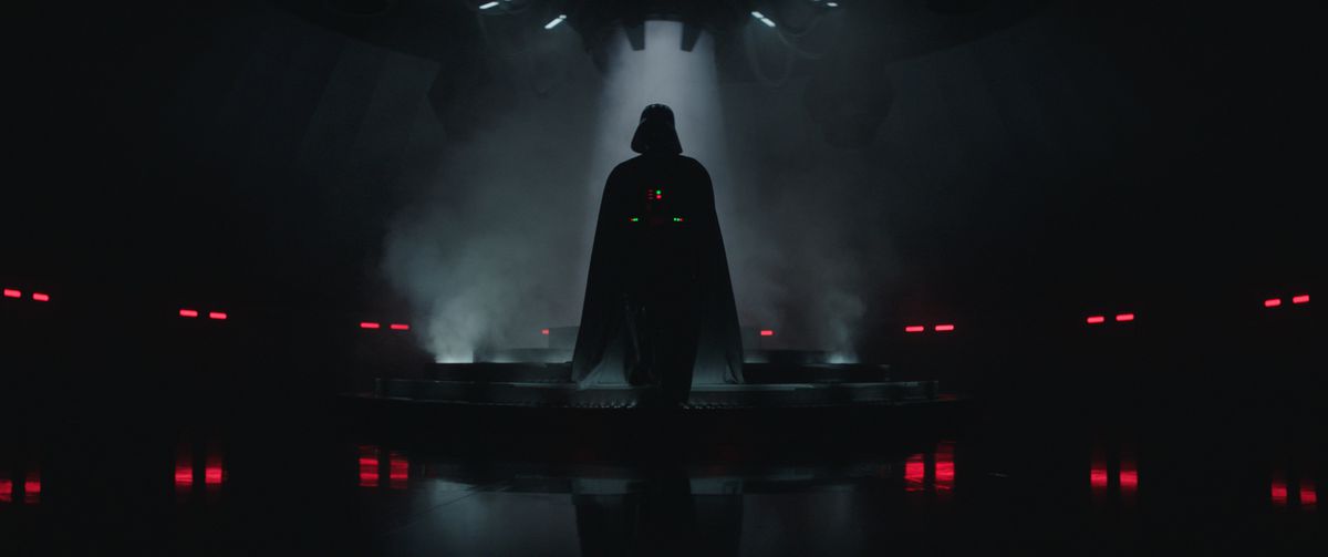 Darth Vader emerging from his transformation