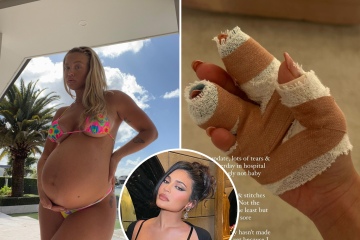 Kylie’s pregnant nemesis Tammy Hembrow lands in hospital after accident