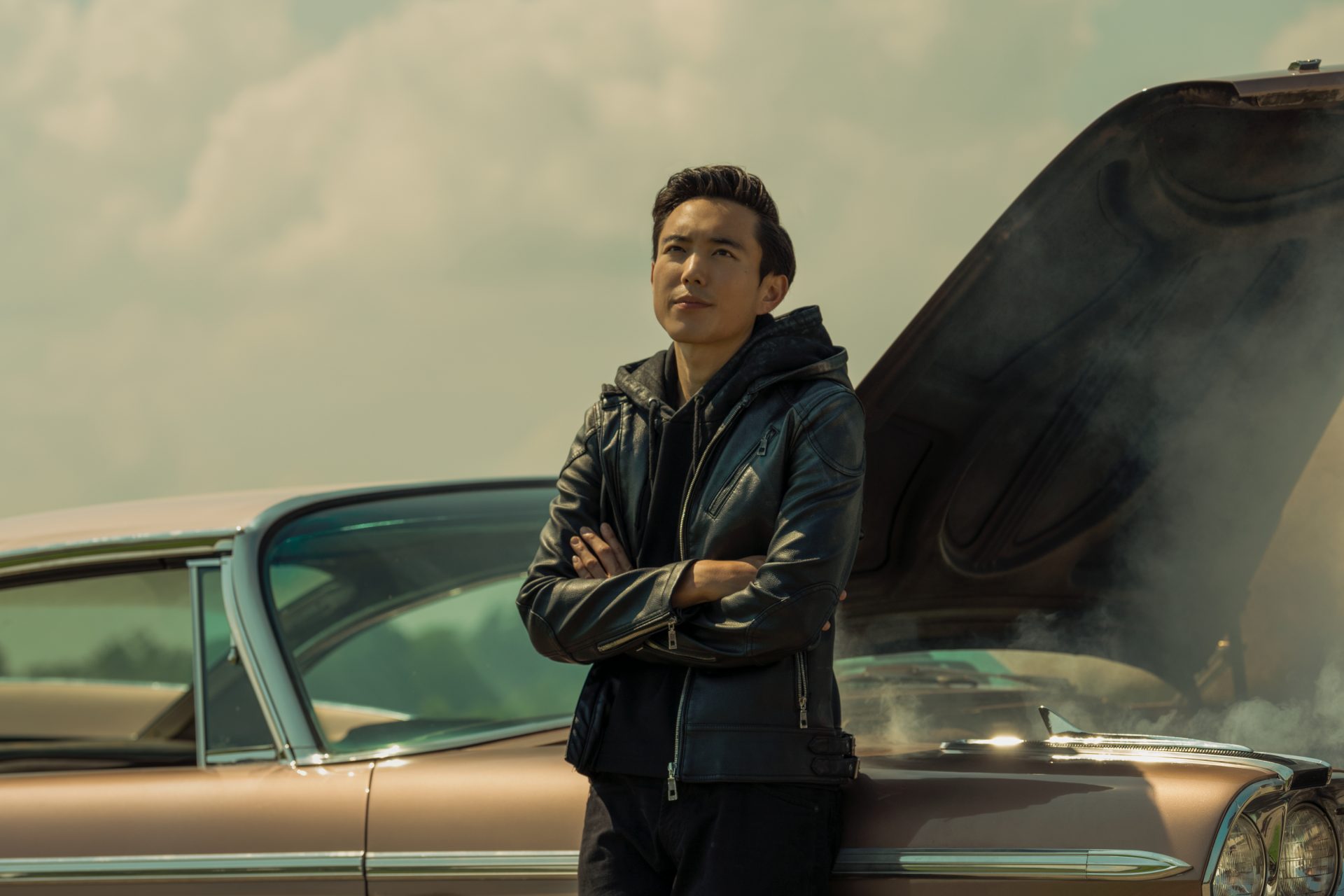ben stands by a car in umbrella academy season two