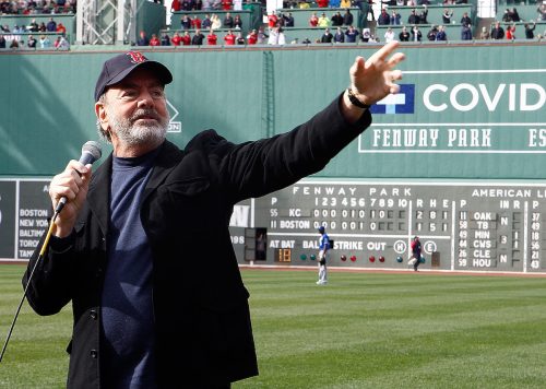 Neil Diamond performing at Fenway Park in April 2013.