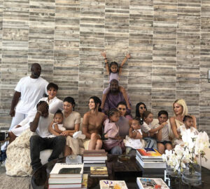Kim Kardashian and Kanye West pictured with rest of Kardashian clan