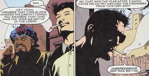Panel from DC Comics' Hitman.