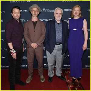 Brian Cox, Sarah Snook, Jeremy Strong & Kieran Culkin Step Out For 'Succession' Emmy Event in NYC