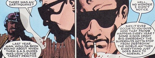 Panel from DC Comics' Hitman.