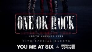 ONE OK ROCK Tickets 2022 Tour Poster Artwork