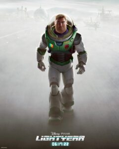 LIGHTYEAR, advance poster, Buzz Lightyear (voice: Chris Evans), 2022.  Walt Disney Studios Motion Pictures / Courtesy Everett Collection