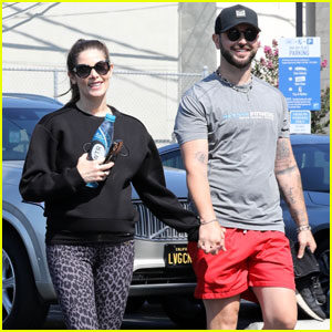 Pregnant Ashley Greene & Husband Paul Khoury Spend the Morning at the Gym