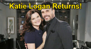 The Bold and the Beautiful Spoilers: Katie Returns for Logan Drama, Bill Romance Update & More – Heather Tom Back in the Mix