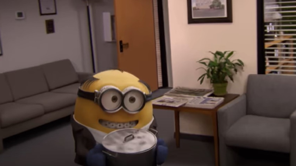 The Minions recreate the opening credits to the American version of The Office.