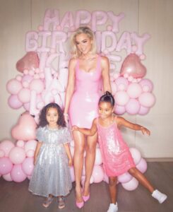 Khloe Kardashian celebrated her 38th birthday this week as her daughter True, 4, & Kim's daughter Chicago, 4, posed