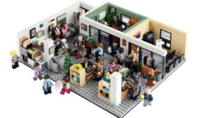 LEGO's complete The Office set opened, built, and on display