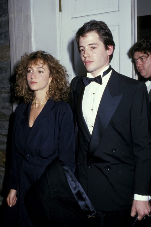 Jennifer Grey and Matthew Broderick at a benefit for The Writer's Theater in 1987