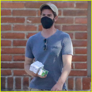 Andrew Garfield Masks Up While Out Running Errands in Malibu