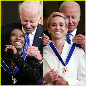 Biden Presents Simone Biles, Megan Rapinoe & More with Presidential Medals of Freedom, But Denzel Washington Missed the Event