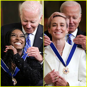 Biden Presents Simone Biles, Megan Rapinoe & More with Presidential Medals of Freedom, But Denzel Washington Missed the Event