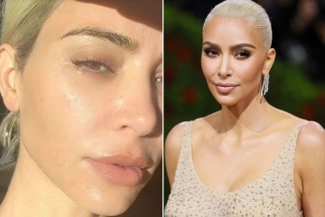 Kim shows off her REAL skin after she's slammed for 'ridiculous’ photoshop