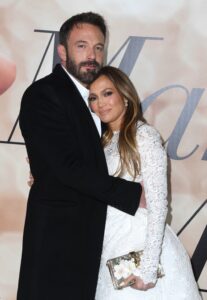 LOS ANGELES, CALIFORNIA - FEBRUARY 08: Ben Affleck and Jennifer Lopez  arrive at the Los Angeles Special Screening Of
