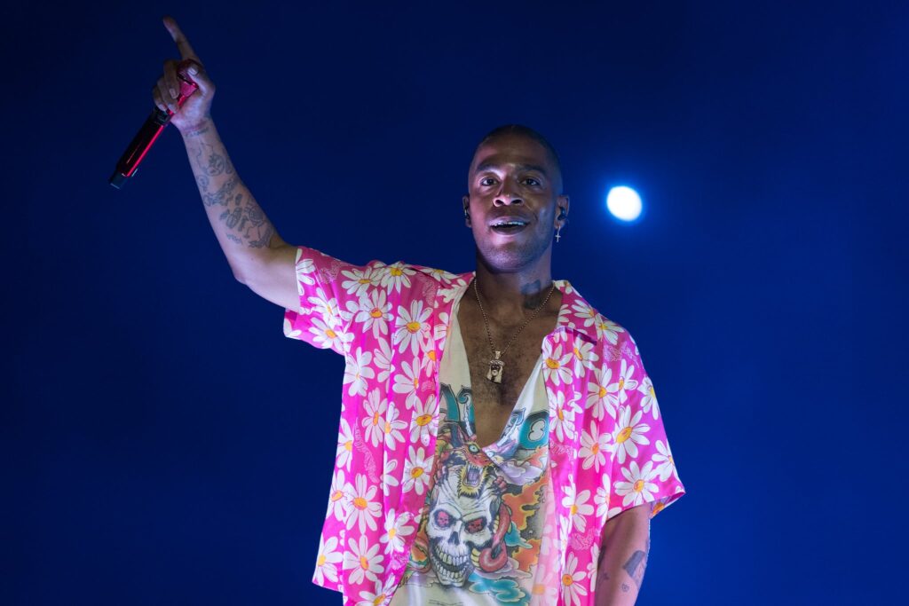 MIAMI GARDENS, FLORIDA - JULY 22: Rapper Kid Cudi performs onstage during day one of Rolling Loud Miami 2022 at Hard Rock Stadium on July 22, 2022 in Miami Gardens, Florida. (Photo by Jason Koerner/Getty Images)