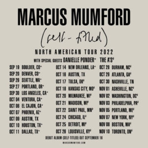 Marcus Mumford Announces North American Tour in Support of Debut Solo Album, '(self-titled)'
