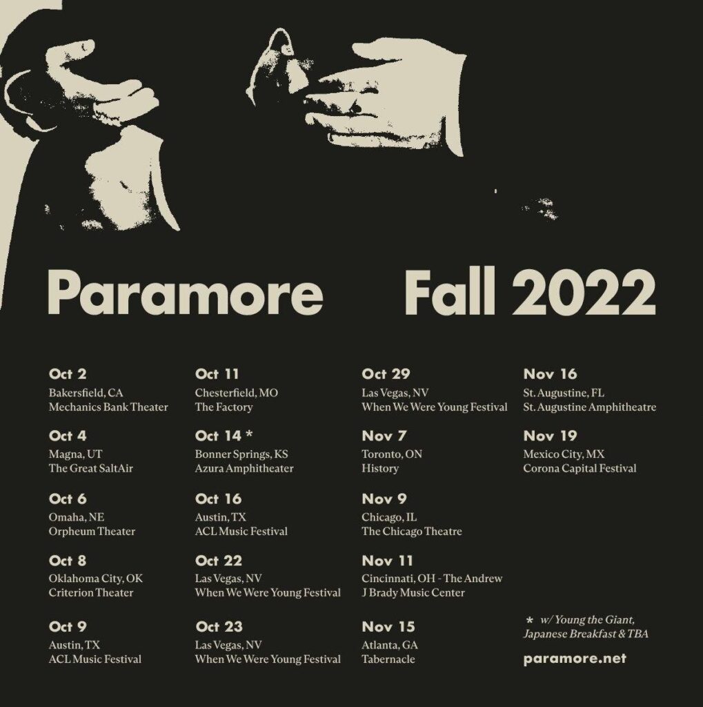 Paramore: Fall 2022 Tour